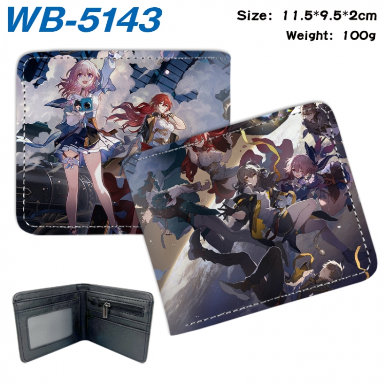 Honkai: Star Rail Animation color PU leather half fold wallet 11.5X9X2CM WB-5143A