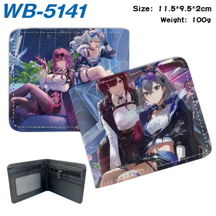 Honkai: Star Rail Animation color PU leather half fold wallet 11.5X9X2CM WB-5141A