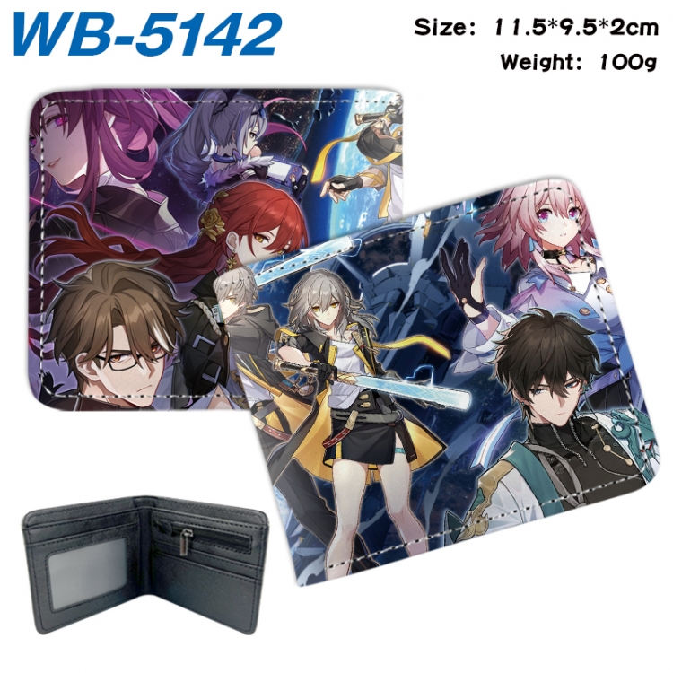 Honkai: Star Rail Animation color PU leather half fold wallet 11.5X9X2CM WB-5142A