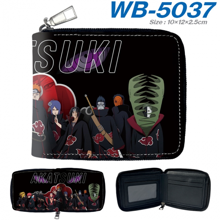 Naruto Anime Full Color Short All Inclusive Zipper Wallet 10x12x2.5cm  WB-5037A
