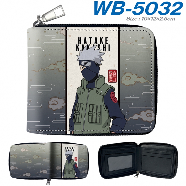 Naruto Anime Full Color Short All Inclusive Zipper Wallet 10x12x2.5cm  WB-5032A