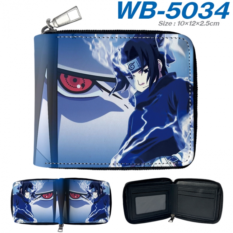 Naruto Anime Full Color Short All Inclusive Zipper Wallet 10x12x2.5cm  WB-5034A