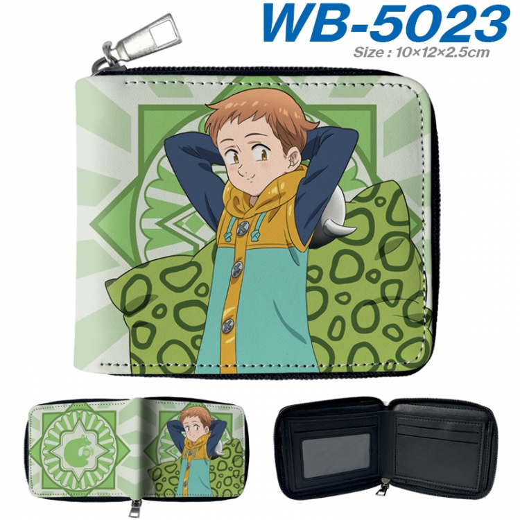 The Seven Deadly Sins Anime Full Color Short All Inclusive Zipper Wallet 10x12x2.5cm WB-5023A