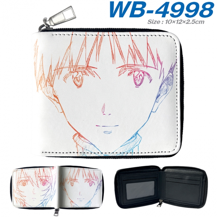 EVA Anime Full Color Short All Inclusive Zipper Wallet 10x12x2.5cm  WB-4998A