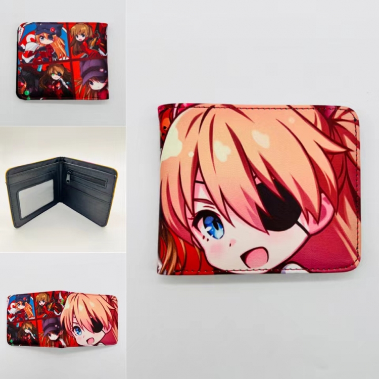 EVA Full color Two fold short card case wallet 11X9.5CM