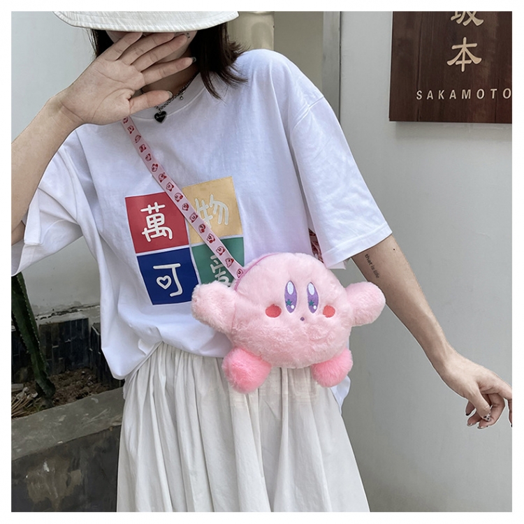 Kirby Plush shoulder bag cartoon shoulder bag storage bag price for 3 pcs style C