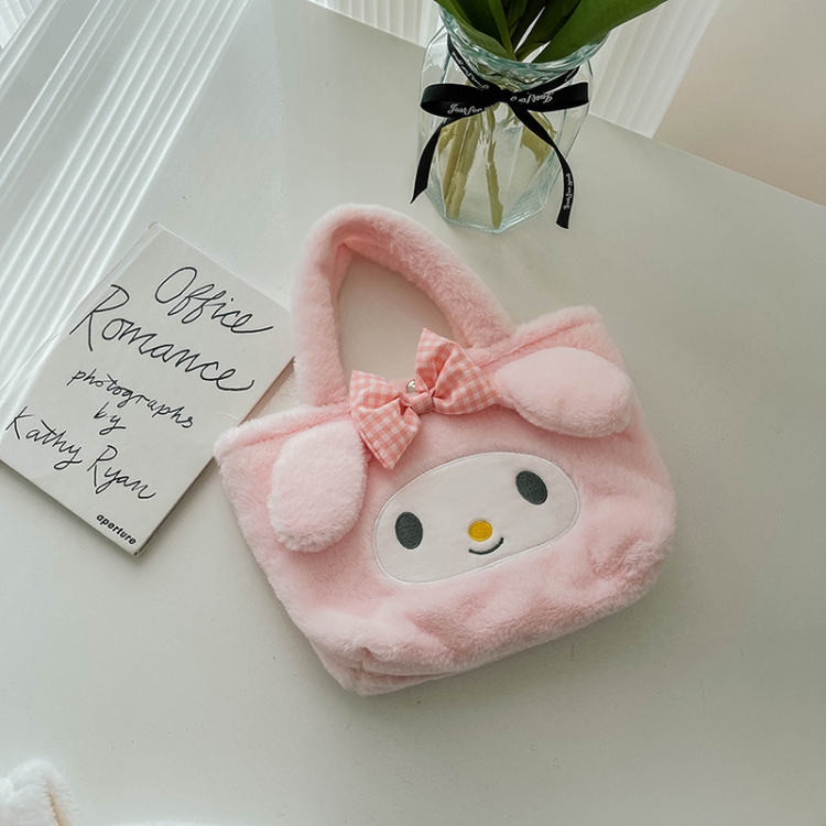 Sanrio  Plush small shoulder bag, bento bag cute storage bag price for 2 pcs