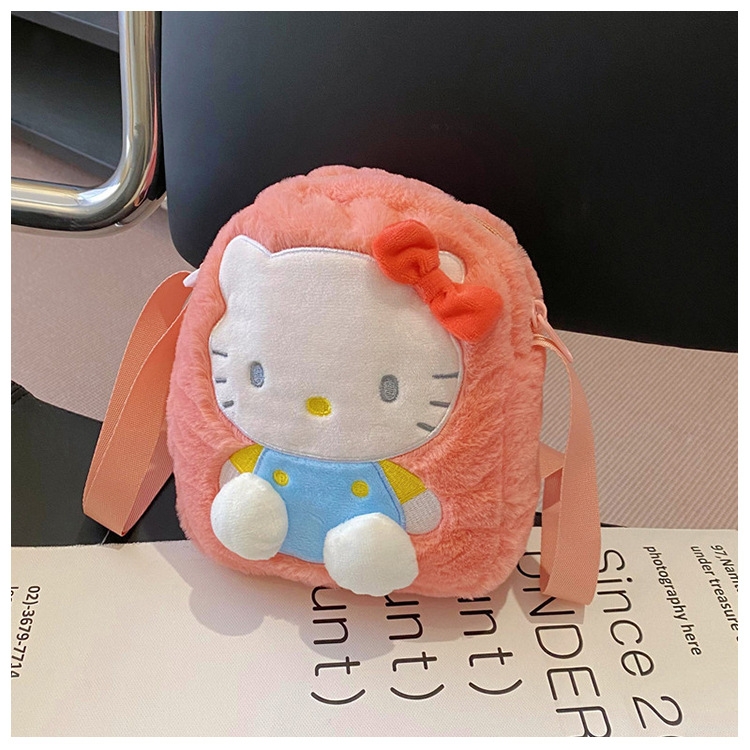 Sanrio Student shoulder bag cute girl plush bag price for 3 pcs