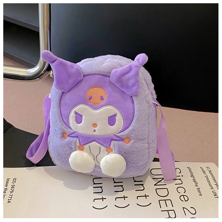 Sanrio Student shoulder bag cute girl plush bag price for 3 pcs