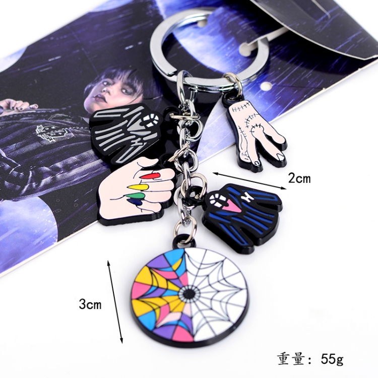 Black Wednesday Anime cartoon series burning keychain backpack pendant