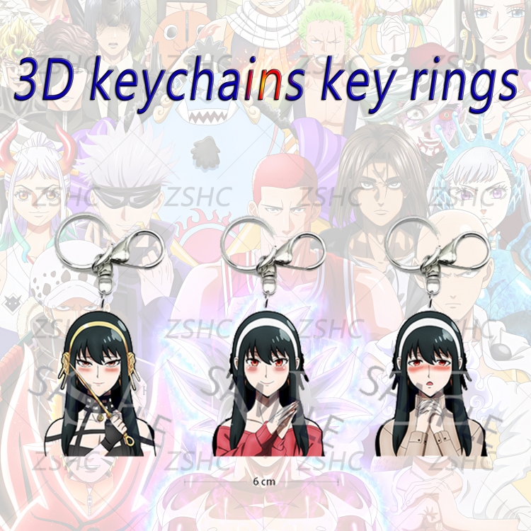 SPY×FAMILY  3D gradient acrylic keychain cardboard packaging 5-8CM  price for 5 pcs