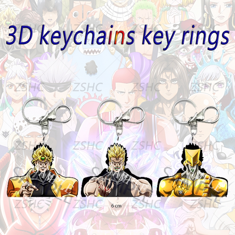 DRAGON BALL 3D gradient acrylic keychain cardboard packaging 5-8CM  price for 5 pcs