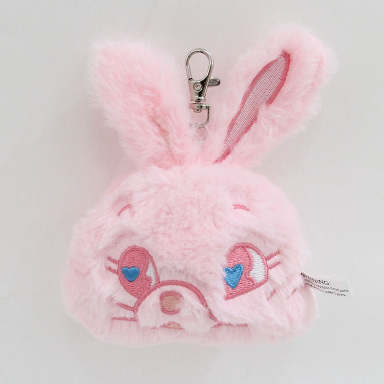 FLUFFY KEYRING Rabbit hair PP cotton plush doll toy 13x6x8cm with ears 14cm