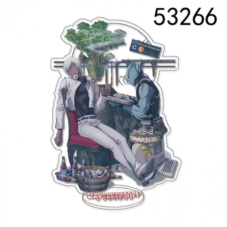 Kekkai Sensen Anime characters acrylic Standing Plates Keychain 15CM 53266