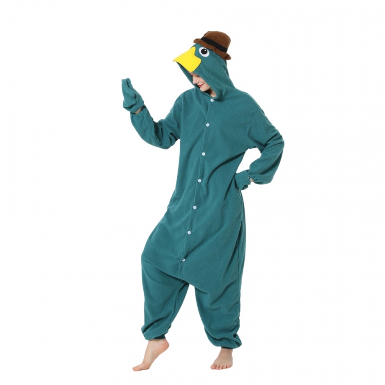 platypus Animal cartoon series COS performance suit, fleece one piece pajamas from S to XL