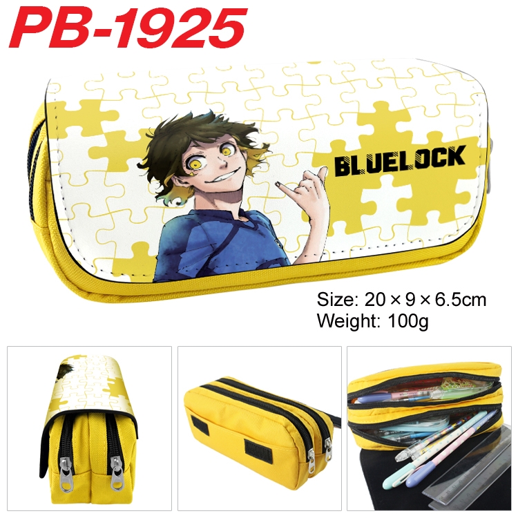 BLUE LOCK Anime double-layer pu leather printing pencil case 20x9x6.5cm PB-1925
