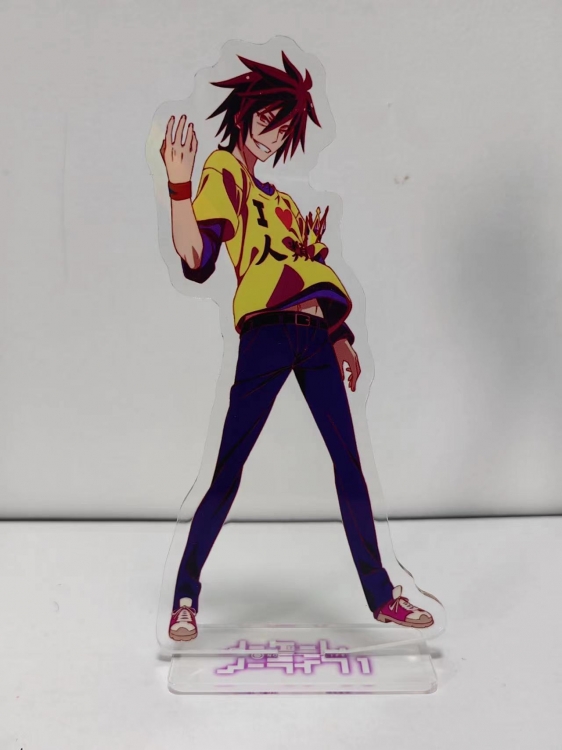 NO GAME NO LIFE Anime Laser Acrylic Humanoid keychain Standing Plates