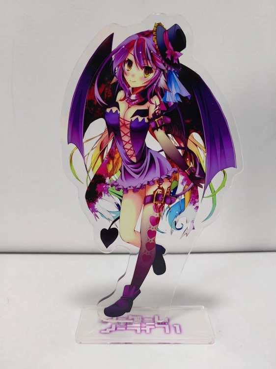 NO GAME NO LIFE Anime Laser Acrylic Humanoid keychain Standing Plates