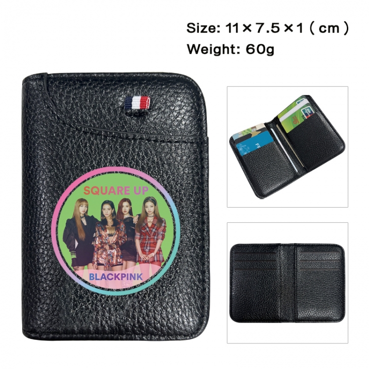 BLACKPINK Anime PU Half Fold Wallet Card Bag 11X7.5X1cm 60G