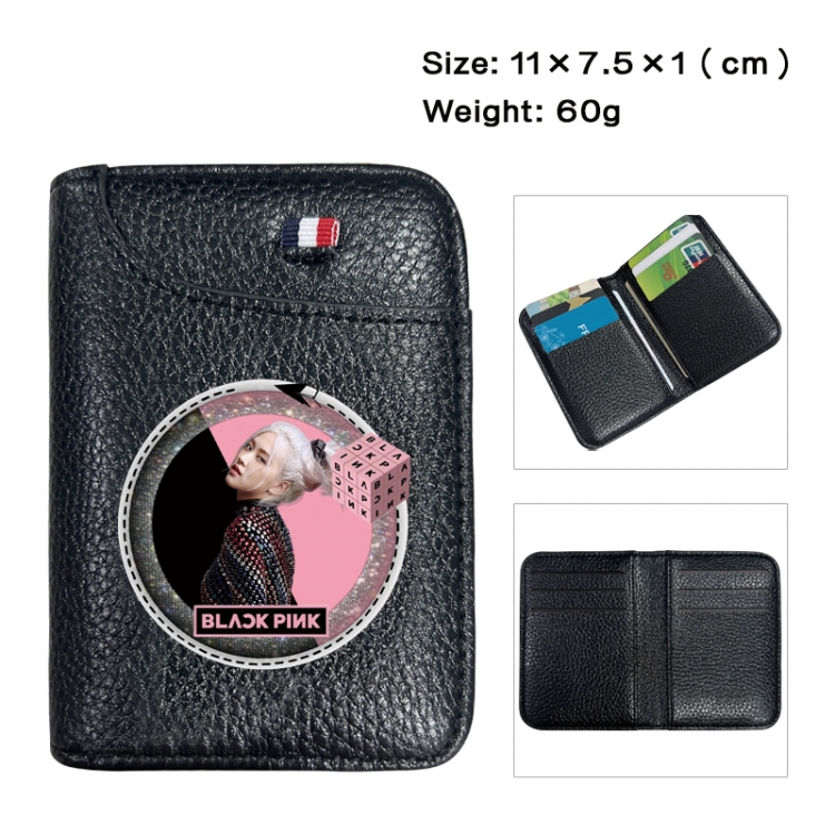 BLACKPINK Anime PU Half Fold Wallet Card Bag 11X7.5X1cm 60G