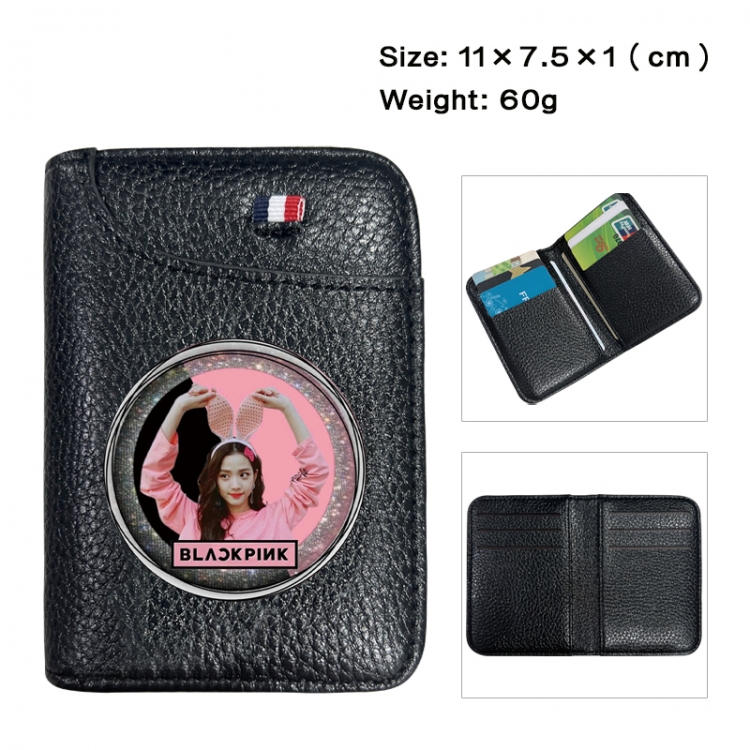 BLACKPINK Anime PU Half Fold Wallet Card Bag 11X7.5X1cm 60G