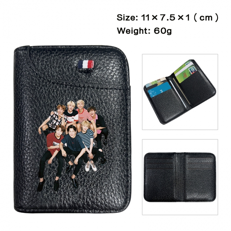 BTS Anime PU Half Fold Wallet Card Bag 11X7.5X1cm 60G