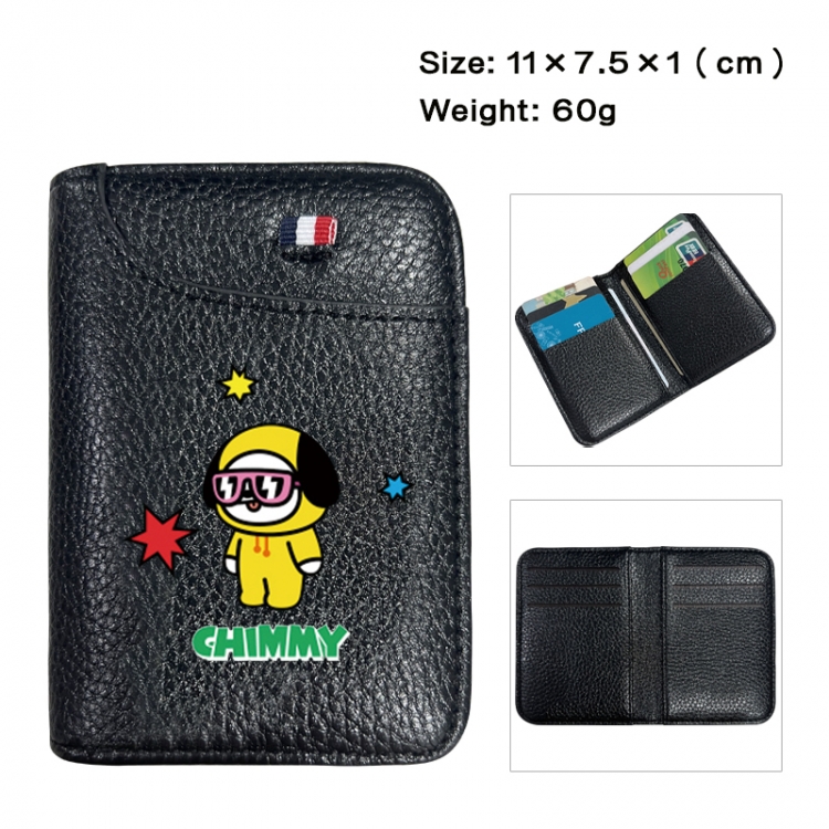 BTS Anime PU Half Fold Wallet Card Bag 11X7.5X1cm 60G