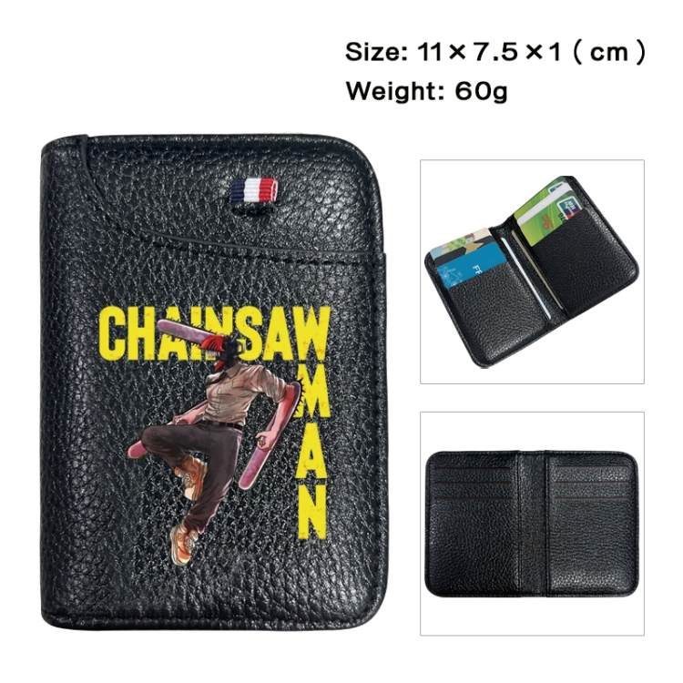 Chainsaw man Anime PU Half Fold Wallet Card Bag 11X7.5X1cm 60G