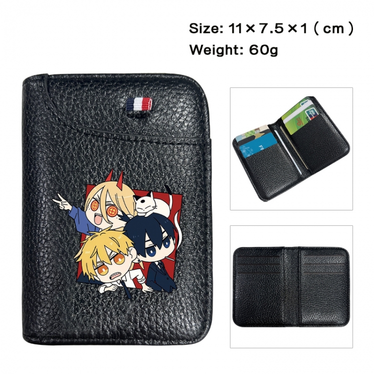 Chainsaw man Anime PU Half Fold Wallet Card Bag 11X7.5X1cm 60G