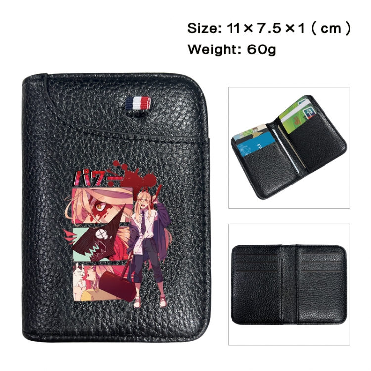 Chainsaw man Anime PU Half Fold Wallet Card Bag 11X7.5X1cm 60G