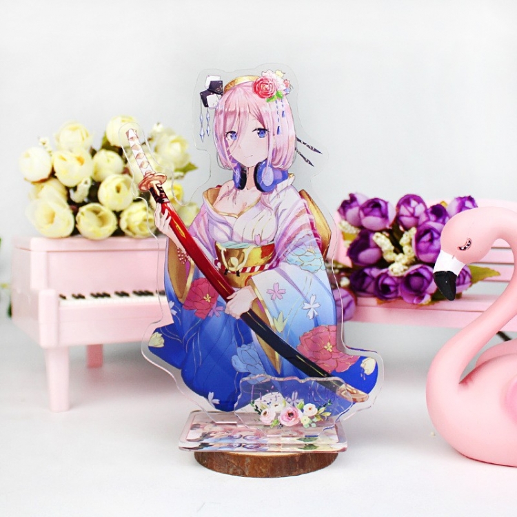 The Quintessential Quintuplets double plug Anime characters acrylic Standing Plates Keychain 16cm