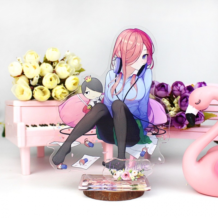 The Quintessential Quintuplets double plug Anime characters acrylic Standing Plates Keychain 16cm
