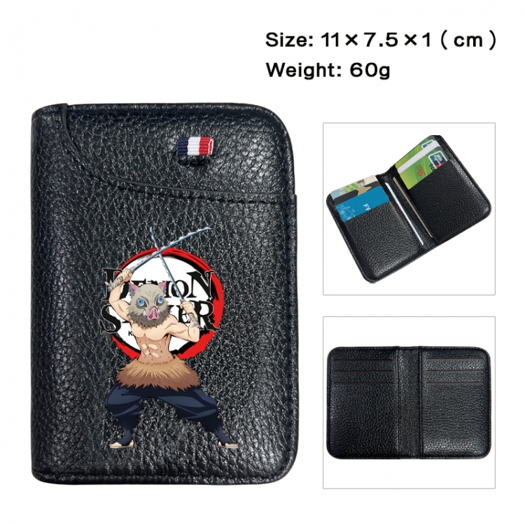 Demon Slayer Kimets Anime PU Half Fold Wallet Card Bag 11X7.5X1cm 60G