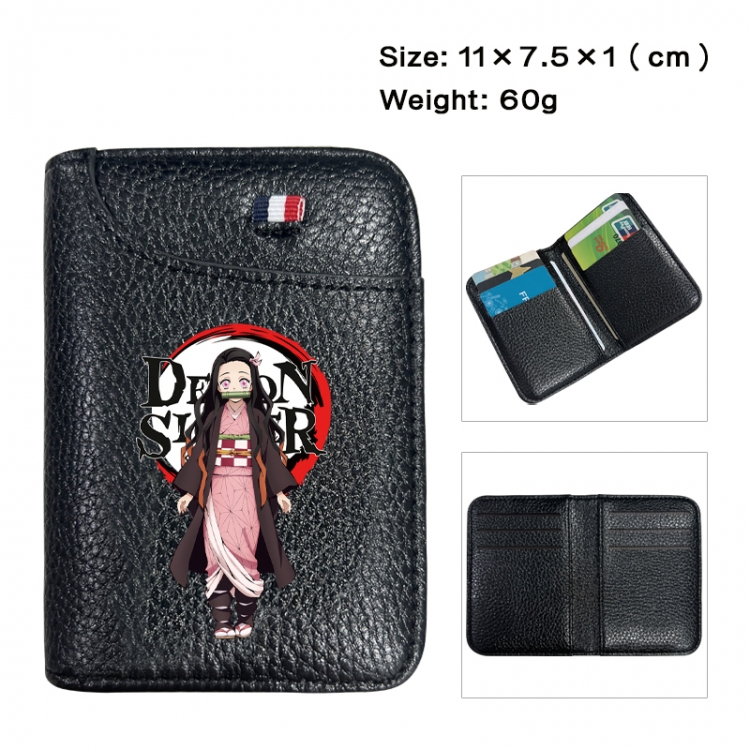 Demon Slayer Kimets Anime PU Half Fold Wallet Card Bag 11X7.5X1cm 60G