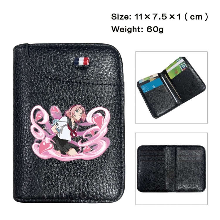 Naruto Anime PU Half Fold Wallet Card Bag 11X7.5X1cm 60G