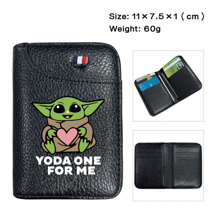 Star Wars Anime PU Half Fold Wallet Card Bag 11X7.5X1cm 60G