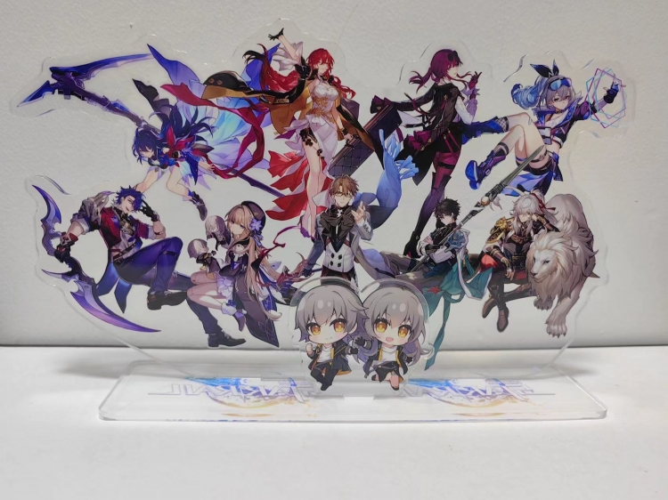 Honkai: Star Rail Anime Laser Acrylic Humanoid  keychain big Standing Plates 15.8cm