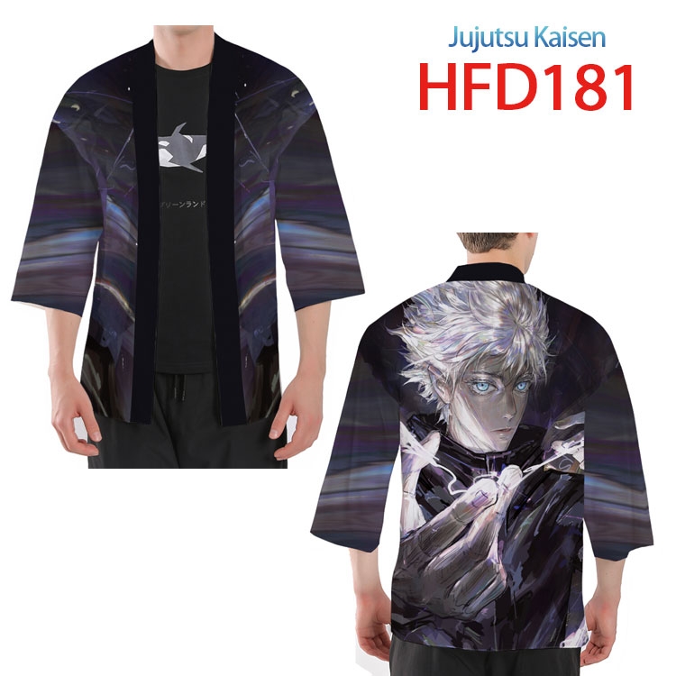 Jujutsu Kaisen Anime peripheral full-color short kimono from S to 4XL HFD 181