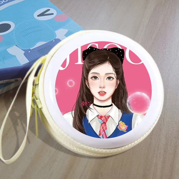 BLACK PINK Animation peripheral Tinning zipper zero wallet key bag