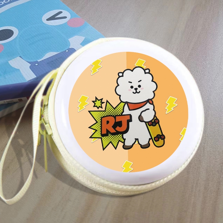 BTS Animation peripheral Tinning zipper zero wallet key bag