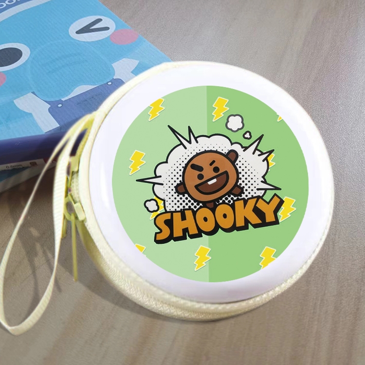 BTS Animation peripheral Tinning zipper zero wallet key bag