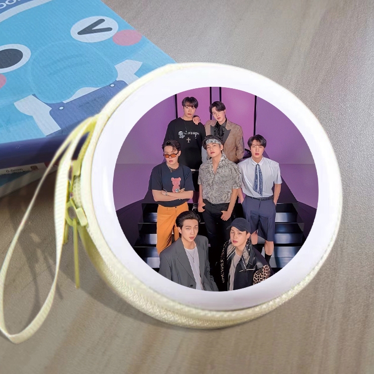 BTS Animation peripheral Tinning zipper zero wallet key bag