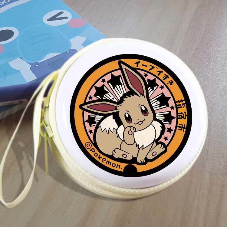 Pokemon Animation peripheral Tinning zipper zero wallet key bag