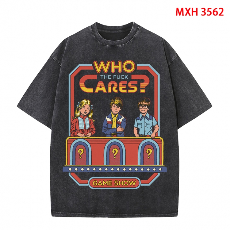 Evil illustration Anime peripheral pure cotton washed and worn T-shirt from S to 4XL MXH-3562