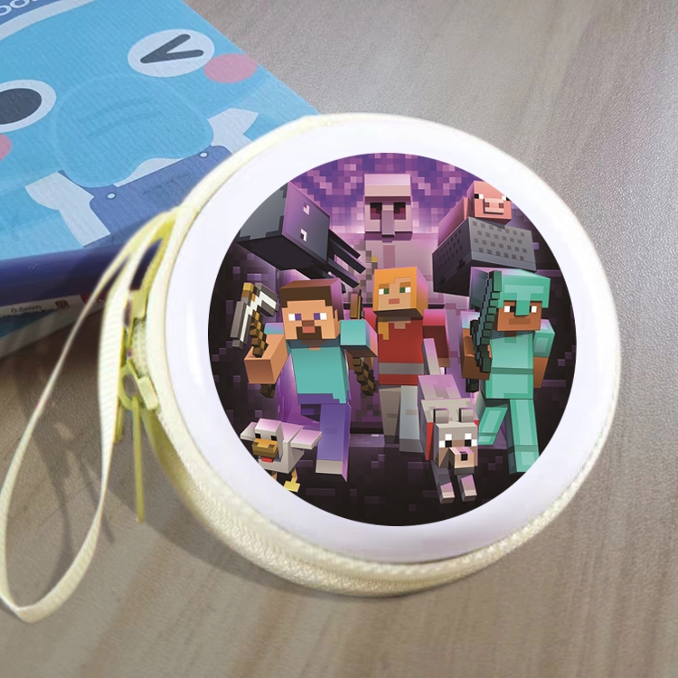 Minecraft Animation peripheral Tinning zipper zero wallet key bag