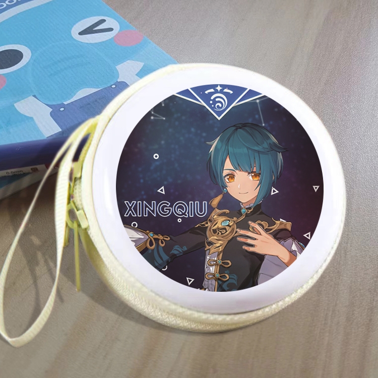 Genshin Impact Animation peripheral Tinning zipper zero wallet key bag