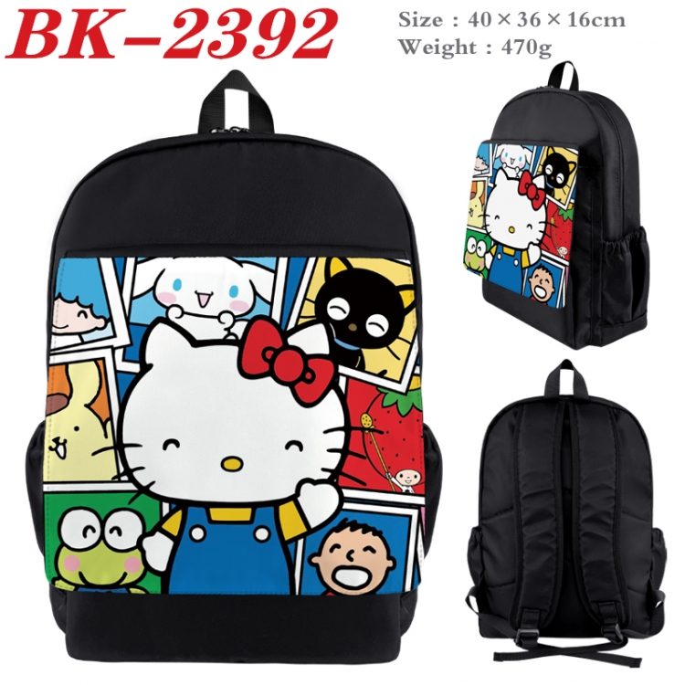 sanrio Waterproof nylon canvas flip color picture backpack 40X36X16CM BK-2392