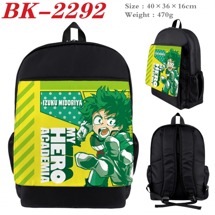 My Hero Academia Waterproof nylon canvas flip color picture backpack 40X36X16CM  BK-2292