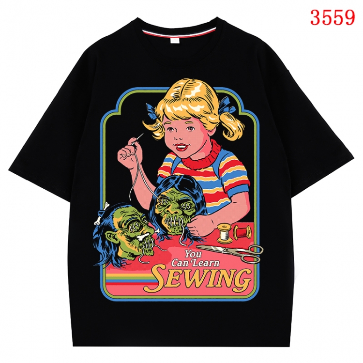 Evil illustration Anime Cotton Short Sleeve T-shirt from S to 4XL CMY-3559-2