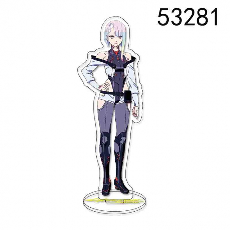Cyberpunk Anime characters acrylic Standing Plates Keychain 15CM 53281